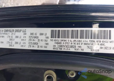 2014 Ram 1500 Laramie from USA, damaged, VIN 1C6RR7NT0ES188529